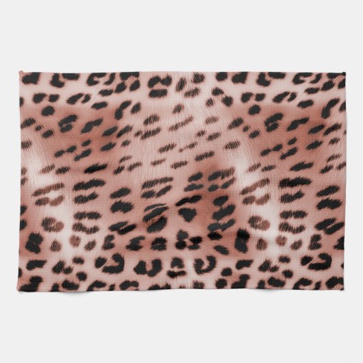 Roos Blush Pink Leopard Theedoek (Horizontaal)