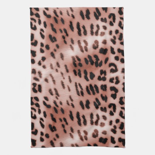 Roos Blush Pink Leopard Theedoek (Verticaal)