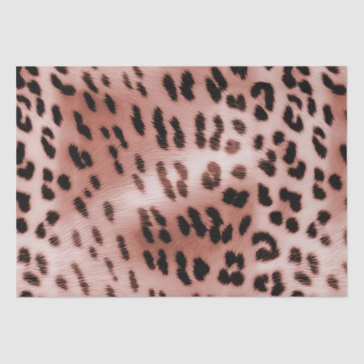 Roos Blush Pink Leopard Tissuepapier (Voorkant)