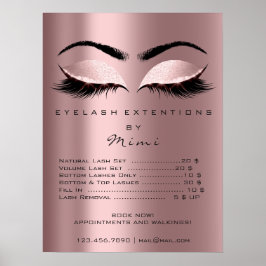 Roos Blush Pink Makeup Eyes Lashes Prijzen Poster