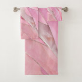 Roos Blush Pink - Mozaïekgolven Bad Handdoek (Insitu)