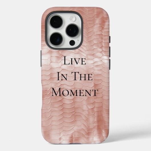 Roos Blush Pink Snake Print Case-Mate iPhone Case (Achterkant)