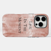 Roos Blush Pink Snake Print Case-Mate iPhone Case (Achterkant (horizontaal))