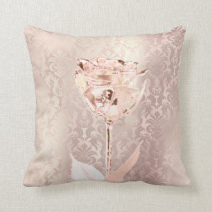 Roos Blush poeder Lux Metallic Damask Kussen