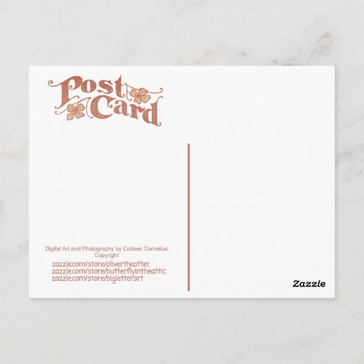 Roos Blush Poinsettias Digital Art Briefkaart (Achterkant)