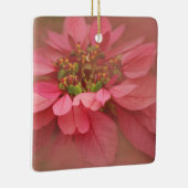 Roos Blush Poinsettias Digital Art Keramisch Ornament (Rechts)