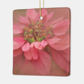 Roos Blush Poinsettias Digital Art Keramisch Ornament (Links)