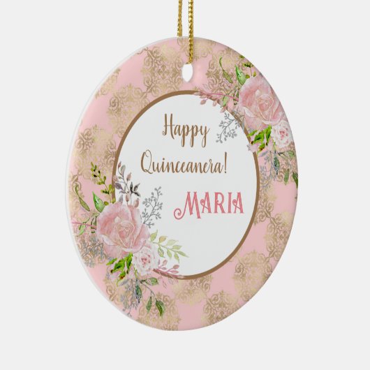 Roos Blush Quinceanera Ornament (Rechts)