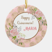 Roos Blush Quinceanera Ornament