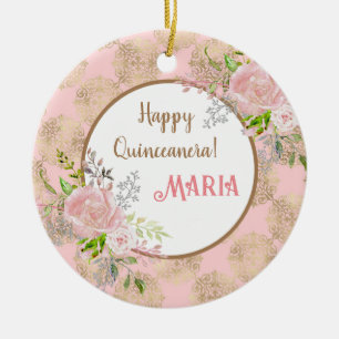 Roos Blush Quinceanera Ornament