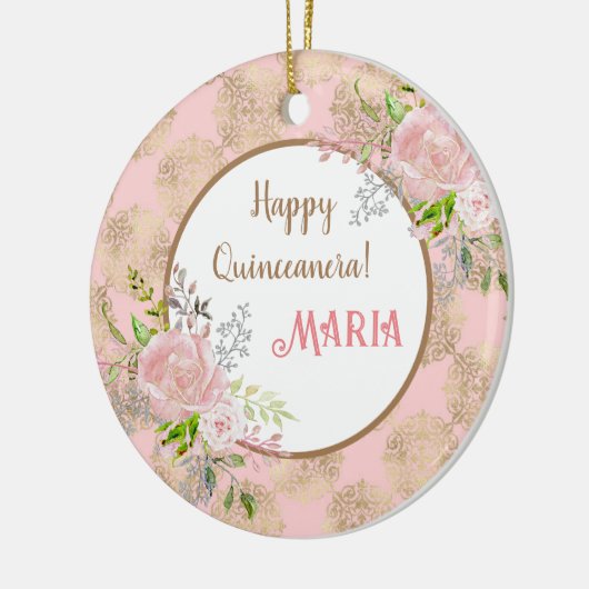 Roos Blush Quinceanera Ornament (Links)