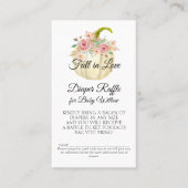 Roos Blush Roze Bloemen Witte Pompoen Luier Raffle Visitekaartje (Voorkant)