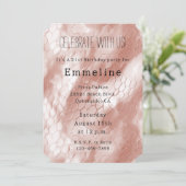 Roos Blush Roze Snake Skin Kaart (Staand voorkant)