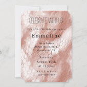 Roos Blush Roze Snake Skin Kaart (Voorkant)