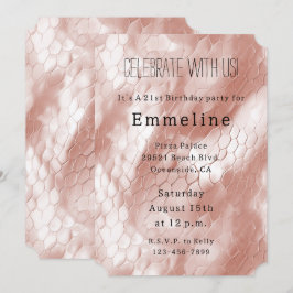 Roos Blush Roze Snake Skin Kaart