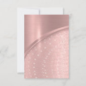 Roos Blush roze Vrijgezellenfeest bruiloft Kaart (Achterkant)