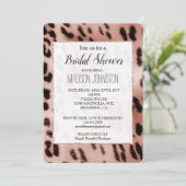 Roos Blush Roze Wit Luipaard Kaart (Staand voorkant)