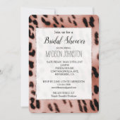 Roos Blush Roze Wit Luipaard Kaart (Voorkant)