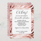 Roos Blush Roze Zebra Kaart (Voorkant / Achterkant)