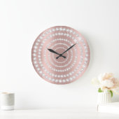 Roos Blush Vip Grey Silver Diamond Infinity Cirkel Grote Klok (Huis)