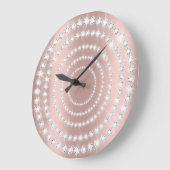 Roos Blush Vip Grey Silver Diamond Infinity Cirkel Grote Klok (Hoek)