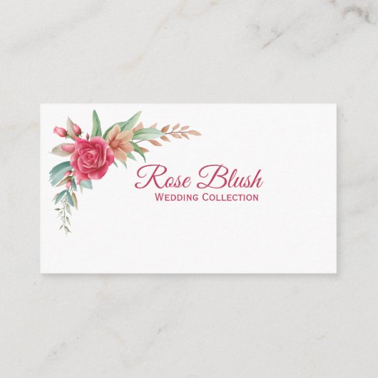 Roos Blush Wedding Collectie Kleurstaal Kaart (Achterkant)