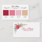 Roos Blush Wedding Collectie Kleurstaal Kaart (Voorkant / Achterkant)