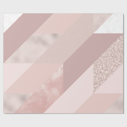 Roos Blush Wrapping Paper Cadeaupapier (Vlak)