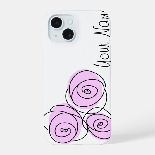 Roos Boeket Sering iPhone horizontaal 15 Case (Achterkant)