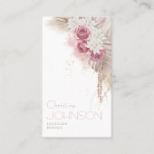 Roos Boho Bohemian Chic Visitekaartje (Voorkant)