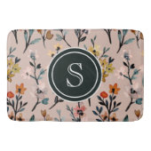 Roos Boho Floral Waterverf Aangepast Badmat (Voorkant)