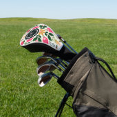 Roos Boho Floral Waterverf Aangepast Golfheadcover (Insitu)