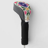 Roos Boho Floral Waterverf Aangepast Golfheadcover (Schuin)