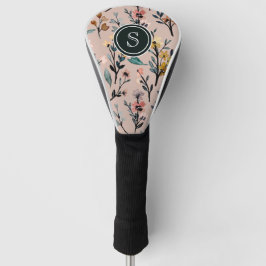 Roos Boho Floral Waterverf Aangepast Golfheadcover