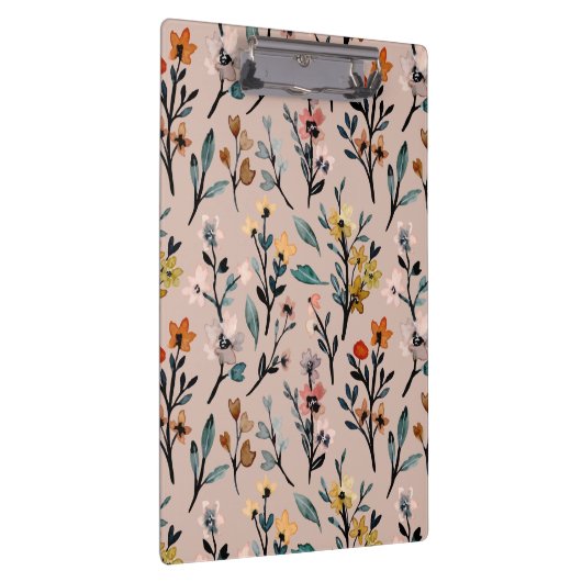 Roos Boho Floral Waterverf Aangepast Klembord (Rechts)