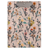 Roos Boho Floral Waterverf Aangepast Klembord (Voorkant)