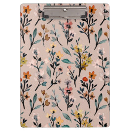 Roos Boho Floral Waterverf Aangepast Klembord