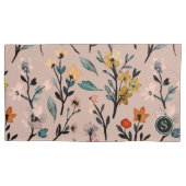 Roos Boho Floral Waterverf Aangepast Kussensloop (Voorkant-Links)