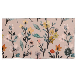 Roos Boho Floral Waterverf Aangepast Kussensloop