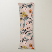Roos Boho Floral Waterverf Aangepast Lichaamskussen (Voorkant Verticaal)