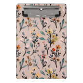 Roos Boho Floral Waterverf Aangepast Mini Klembord (Voorkant)