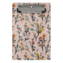 Roos Boho Floral Waterverf Aangepast Mini Klembord