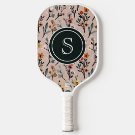 Roos Boho Floral Waterverf Aangepast Pickleball Paddle