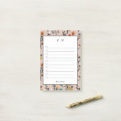 Roos Boho Floral Waterverf Aangepast Post-it® Notes (Op bureau)