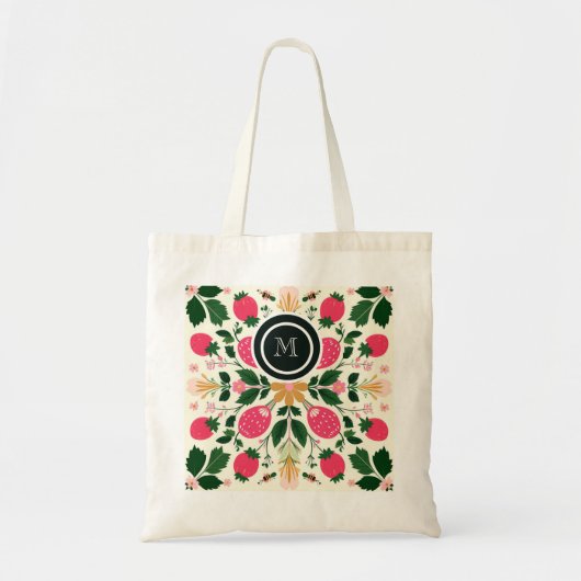 Roos Boho Floral Waterverf Aangepast Tote Bag (Voorkant)