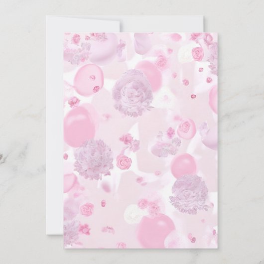 Roos Boho Gold Mom Chic Spring Baby Meisje Douche Kaart (Achterkant)