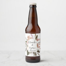 Roos Boho Trouw Bierfles Etiket