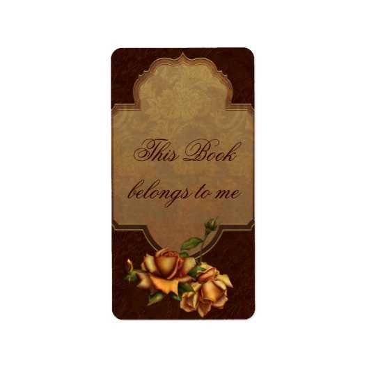 Roos Bookplate Etiket (Voorkant)
