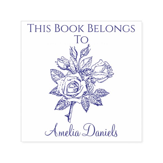 Roos Bookplate Zelfinktende Stempel (Design)