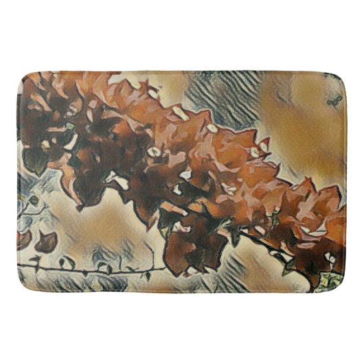 Roos boomkunst badmat (Voorkant)